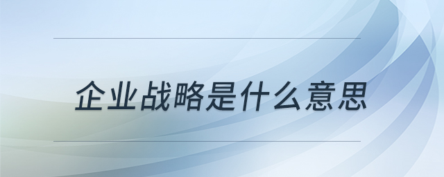 企业战略是什么意思