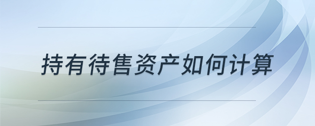 持有待售资产如何计算