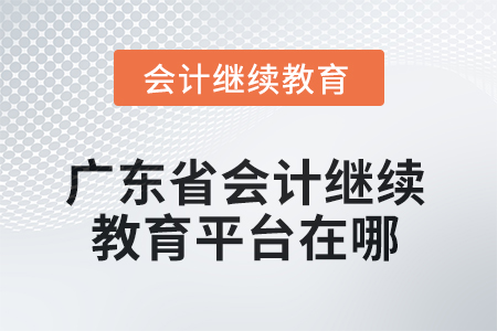 2025年广东省会计人员继续教育平台在哪？
