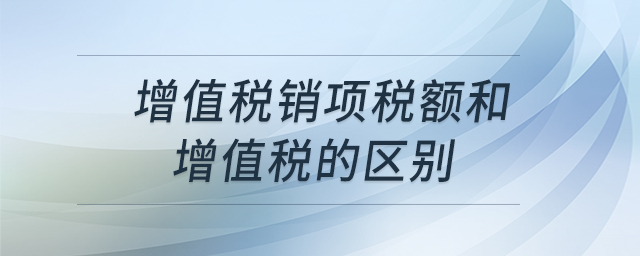 增值税销项税额和增值税的区别